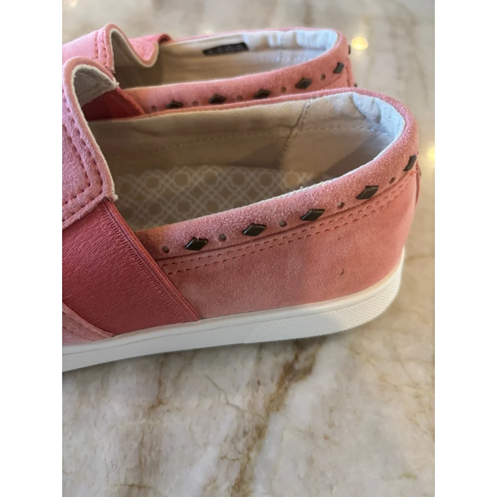 Women's Spenco Pink Suede Slip-On Flats Size 7